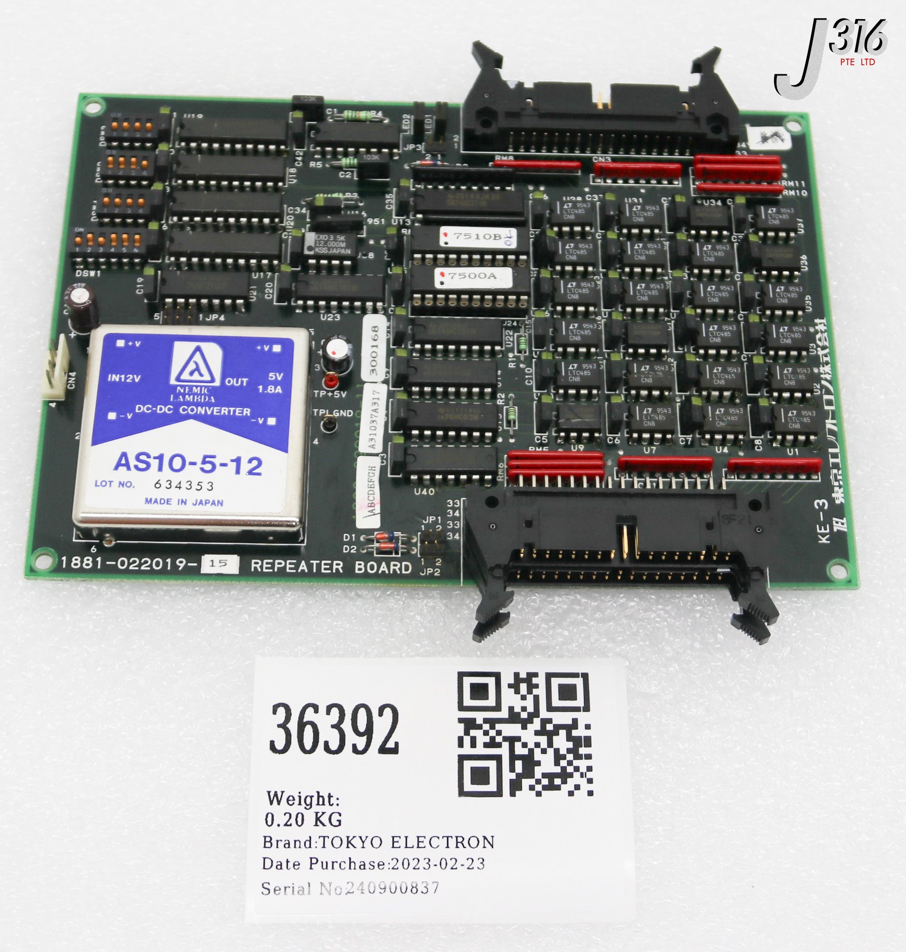 36392 TOKYO ELECTRON PCB, REPEATER BOARD 1881-022019-15 | eBay